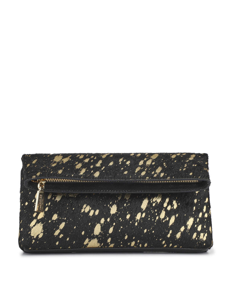 Jones Bootmaker clutch bag metallic print leather - British product