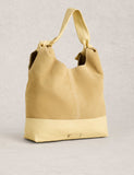White Stuff leather knot shoulder bag with suede (British brand)