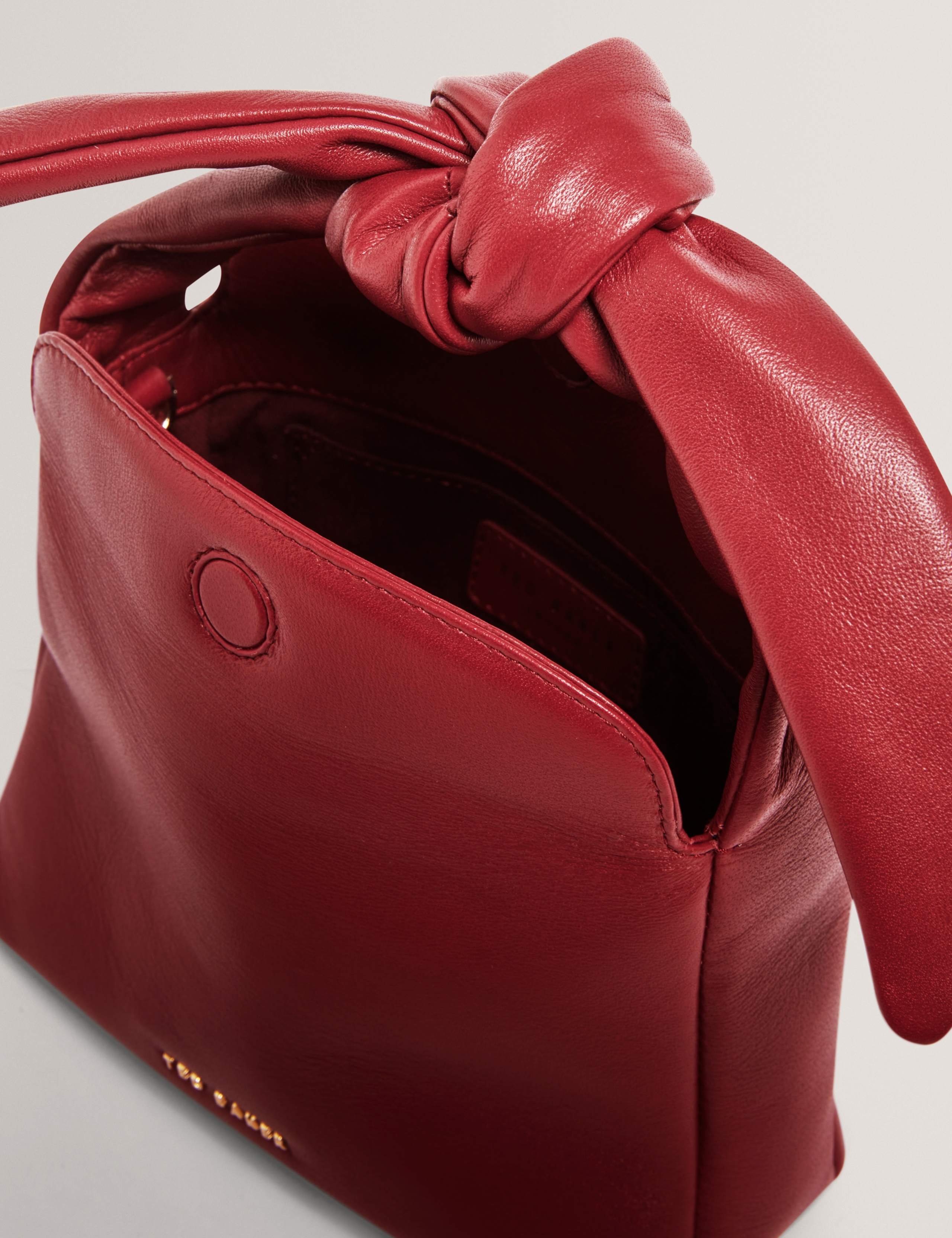 Ted Baker Leder Umhängetasche mit Knoten, britische Version