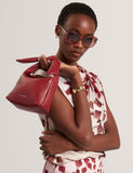 Ted Baker Leder Umhängetasche mit Knoten, britische Version