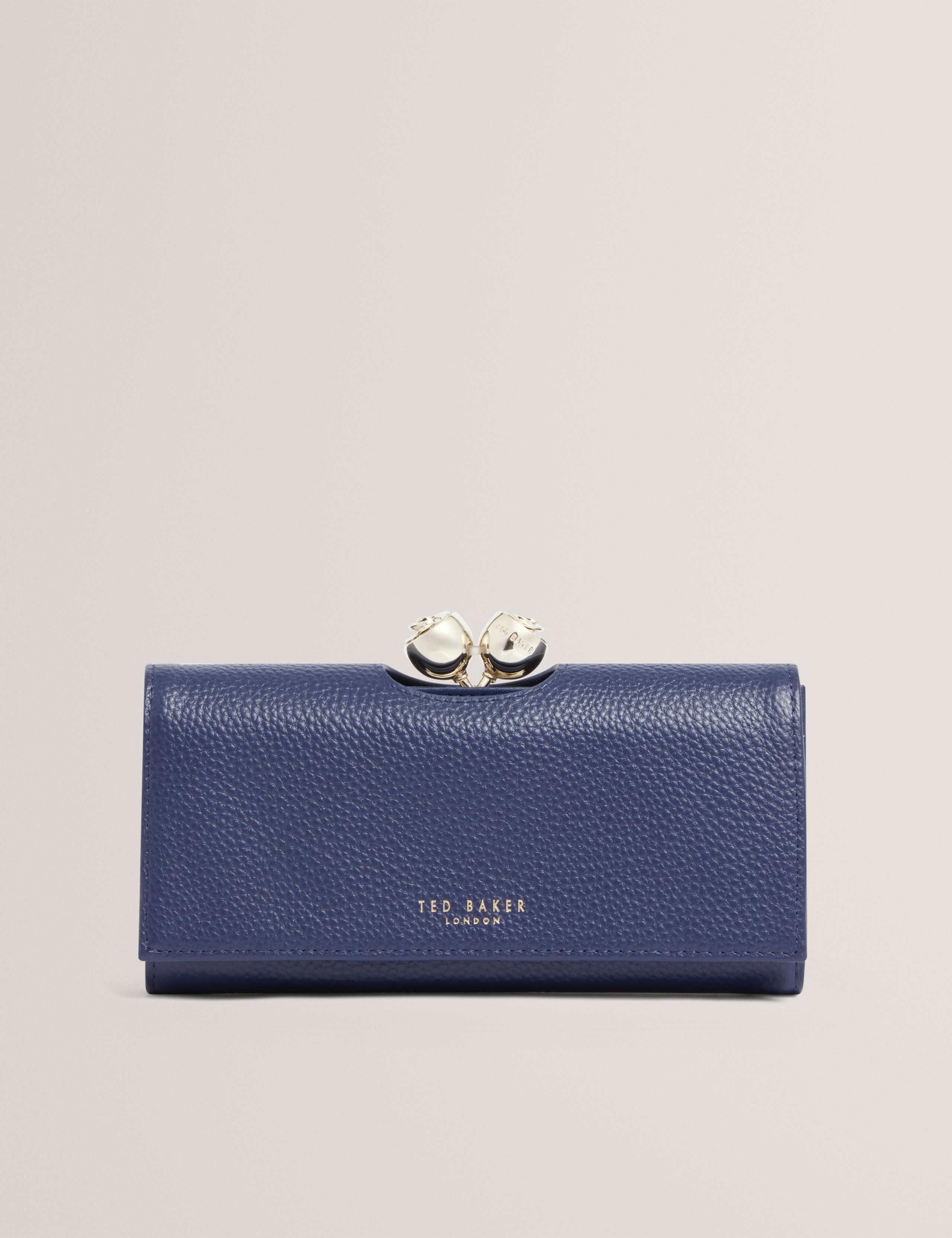 Ted Baker large leather purse with rose clasp - British product