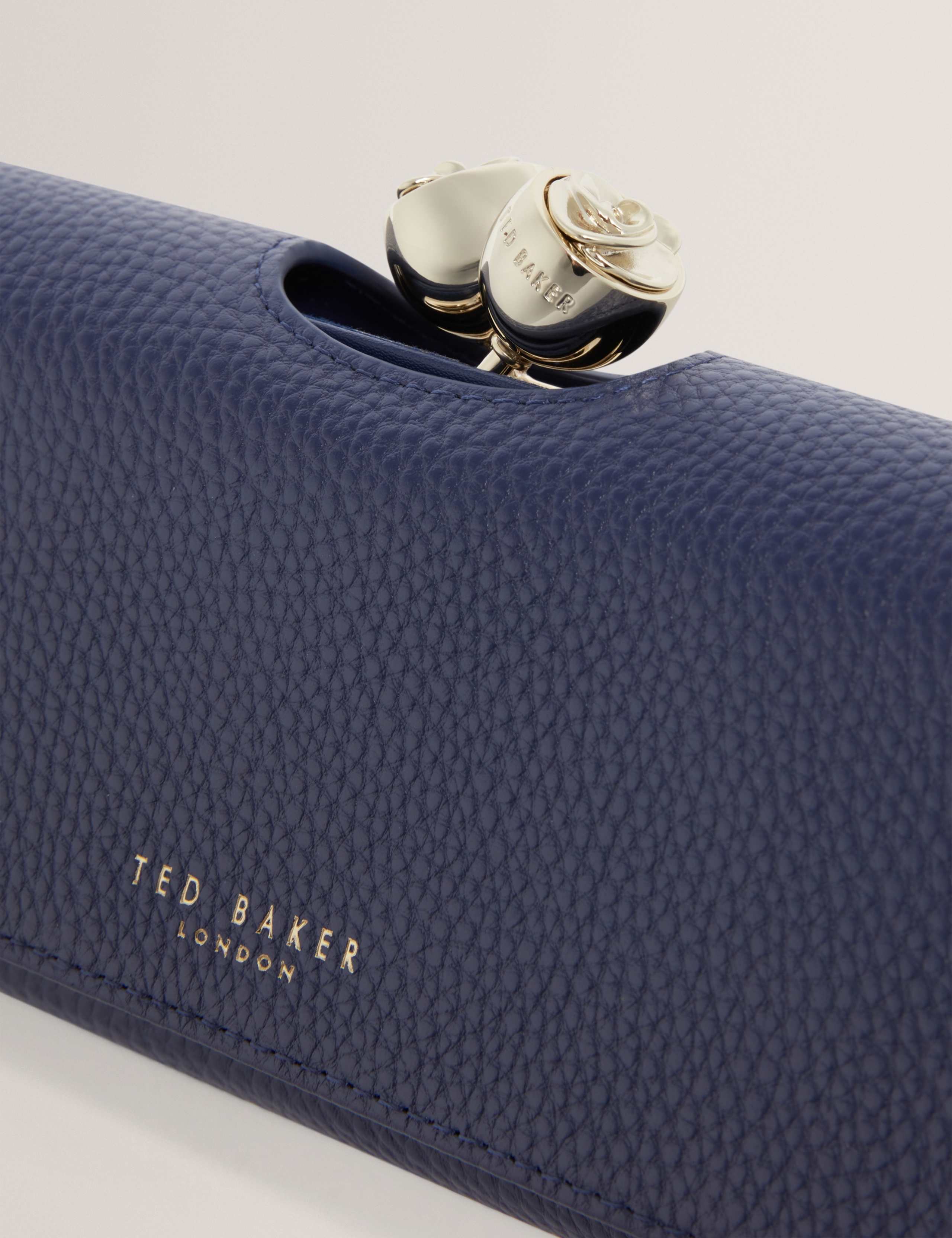 Ted Baker large leather purse with rose clasp - British product