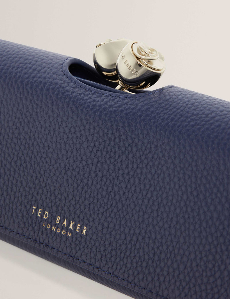 Ted Baker large leather purse with rose clasp - British product