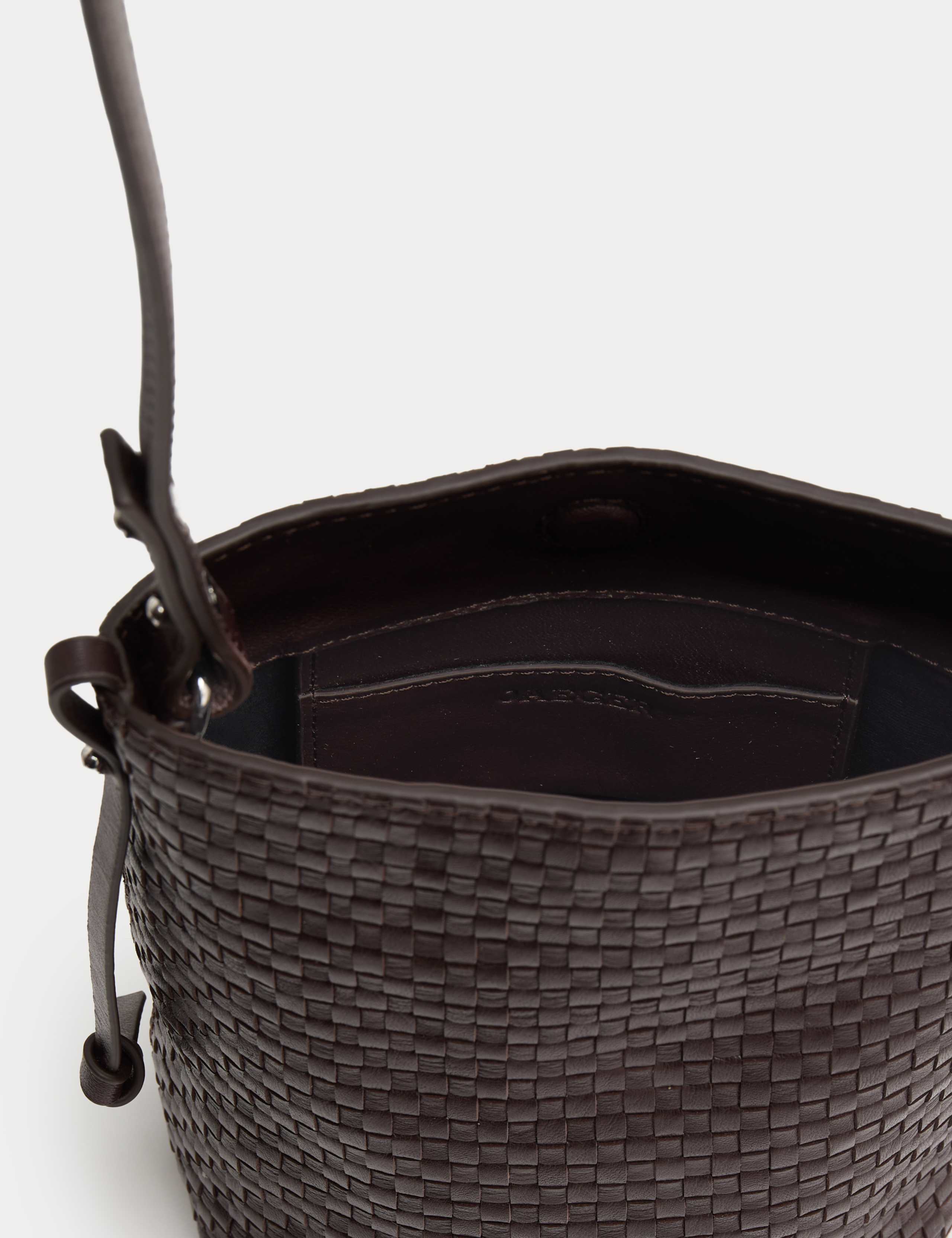 Jaeger leather lattice cross body bag (British brand)