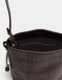 Jaeger leather lattice cross body bag (British brand)