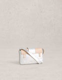 Sac bandoulière en cuir métallisé White Stuff, importé du Royaume-Uni