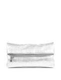 Jones Bootmaker leather metallic foldover clutch bag (British brand)