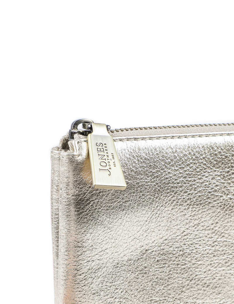 Jones Bootmaker metallic leather shoulder bag (British brand)