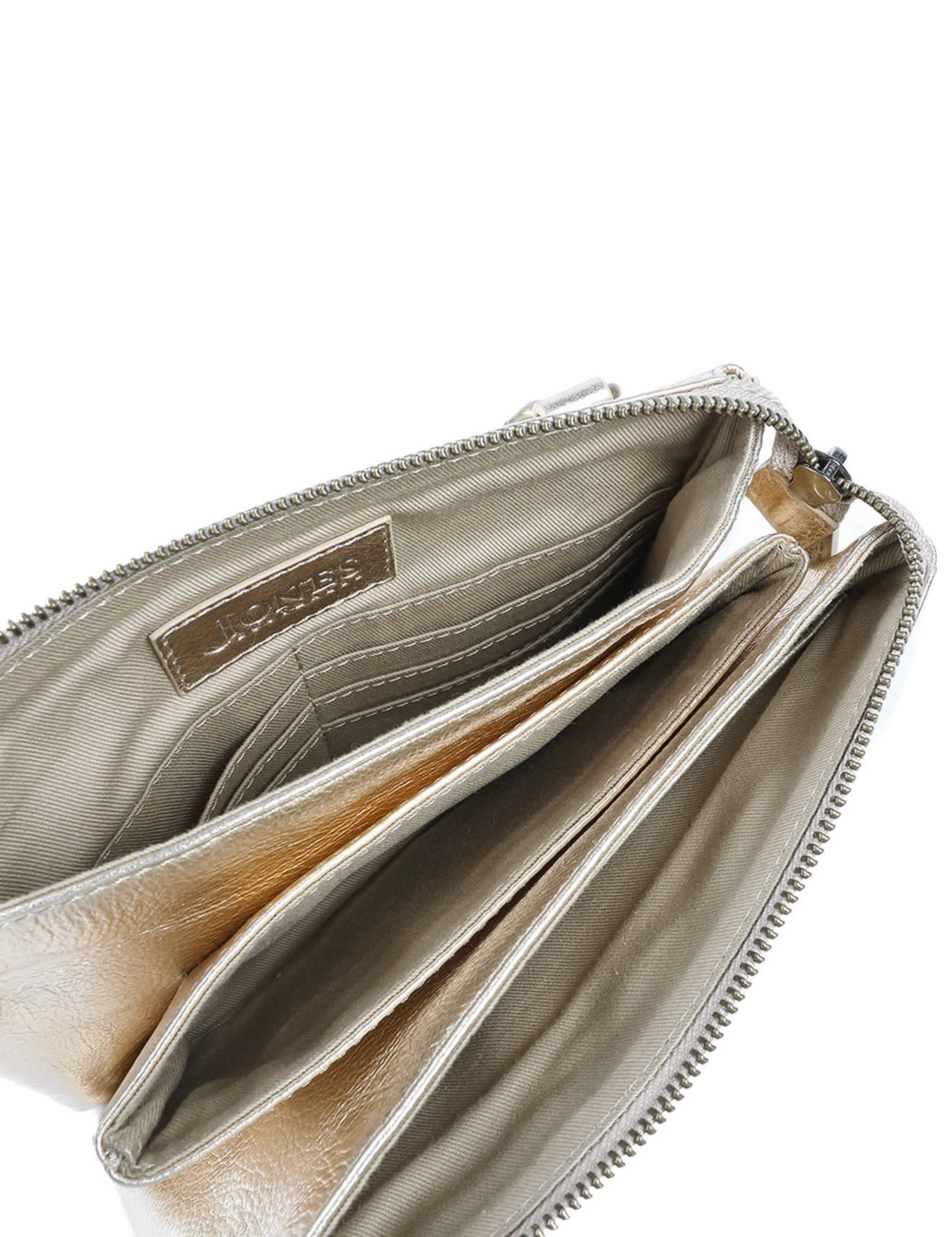 Jones Bootmaker metallic leather shoulder bag (British brand)