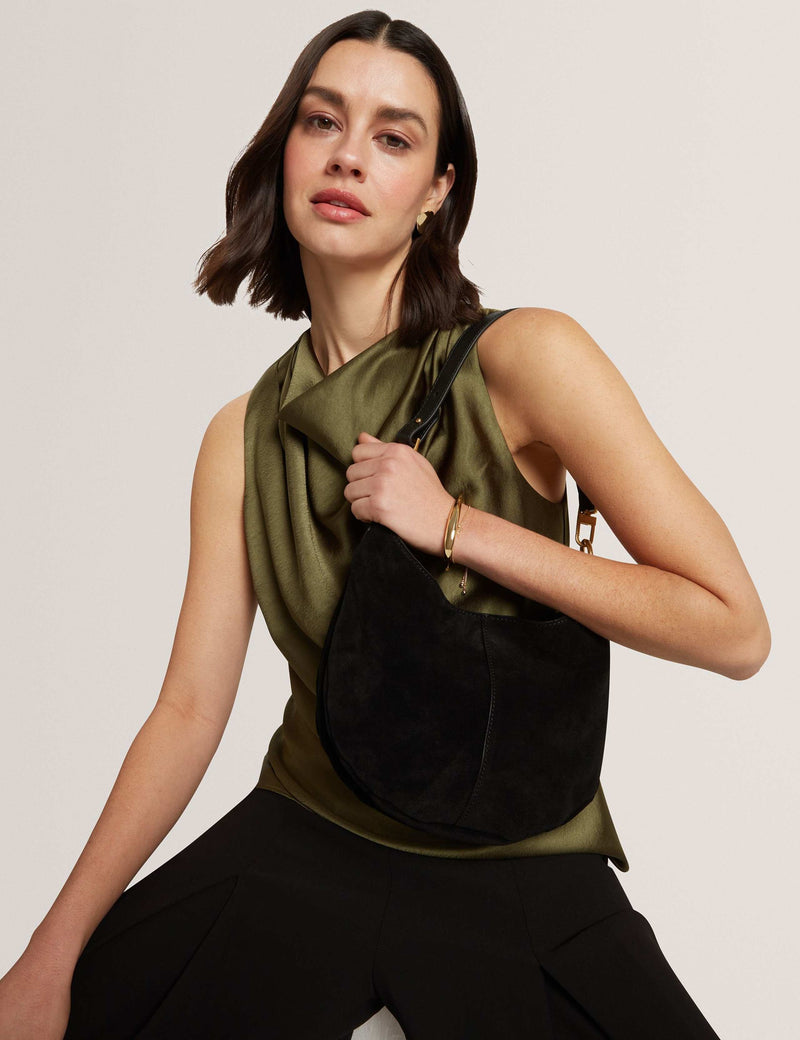 Ted Baker leather mini slouch hobo handbag (British brand)