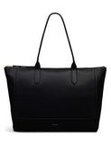 Leather Oak Street zip top tote bag in genuine leather, imported from the UK