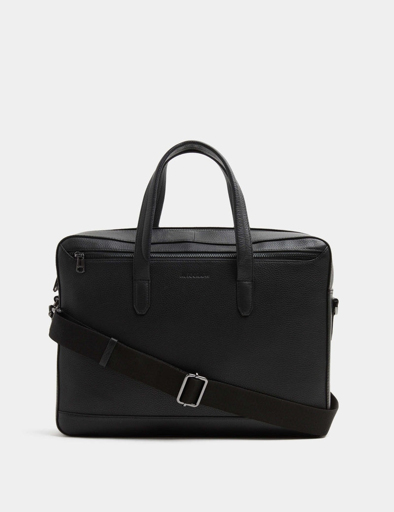 Autograph leather pebble grain laptop bag 38cm, imported from the UK
