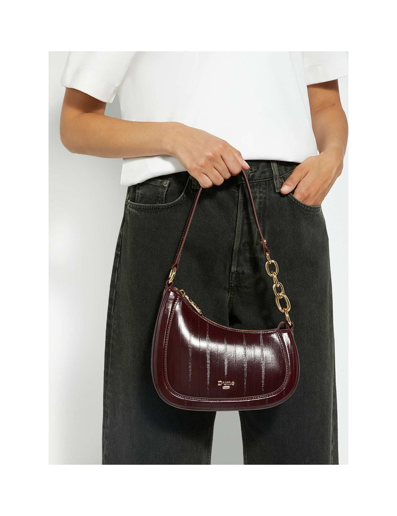 Dune London leather scoop shoulder bag, imported from the UK