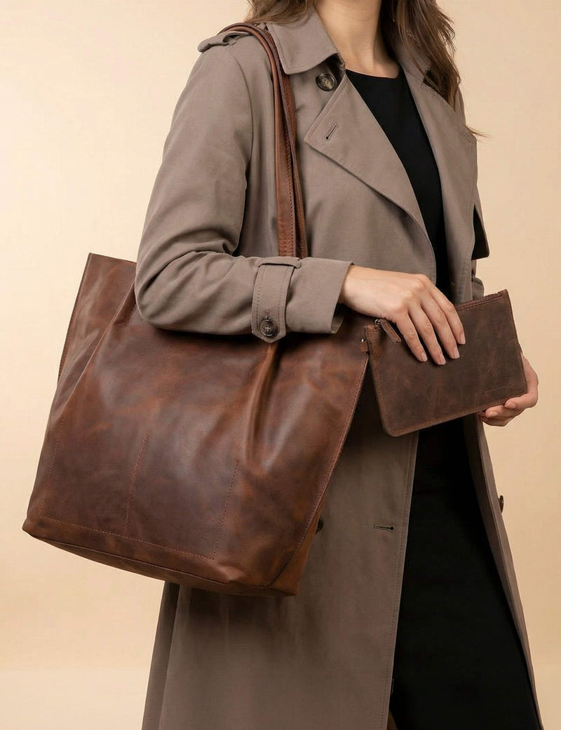 Jones Bootmaker leather shoulder bag, imported from the UK