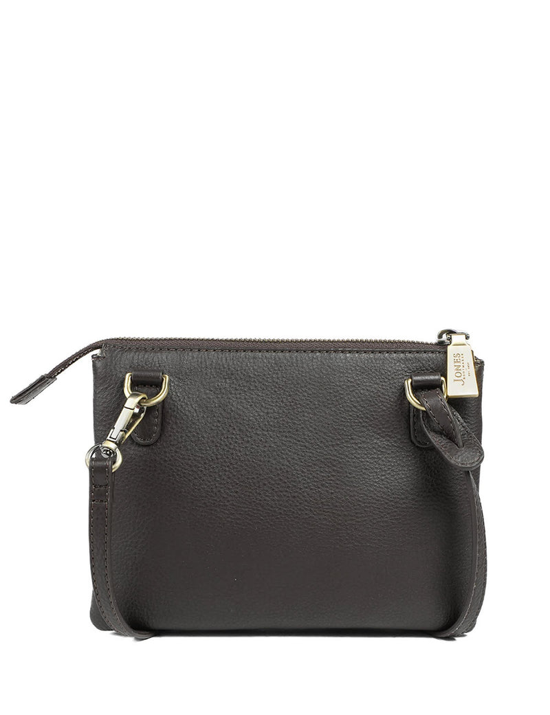 Jones Bootmaker leather shoulder bag small, imported from the UK