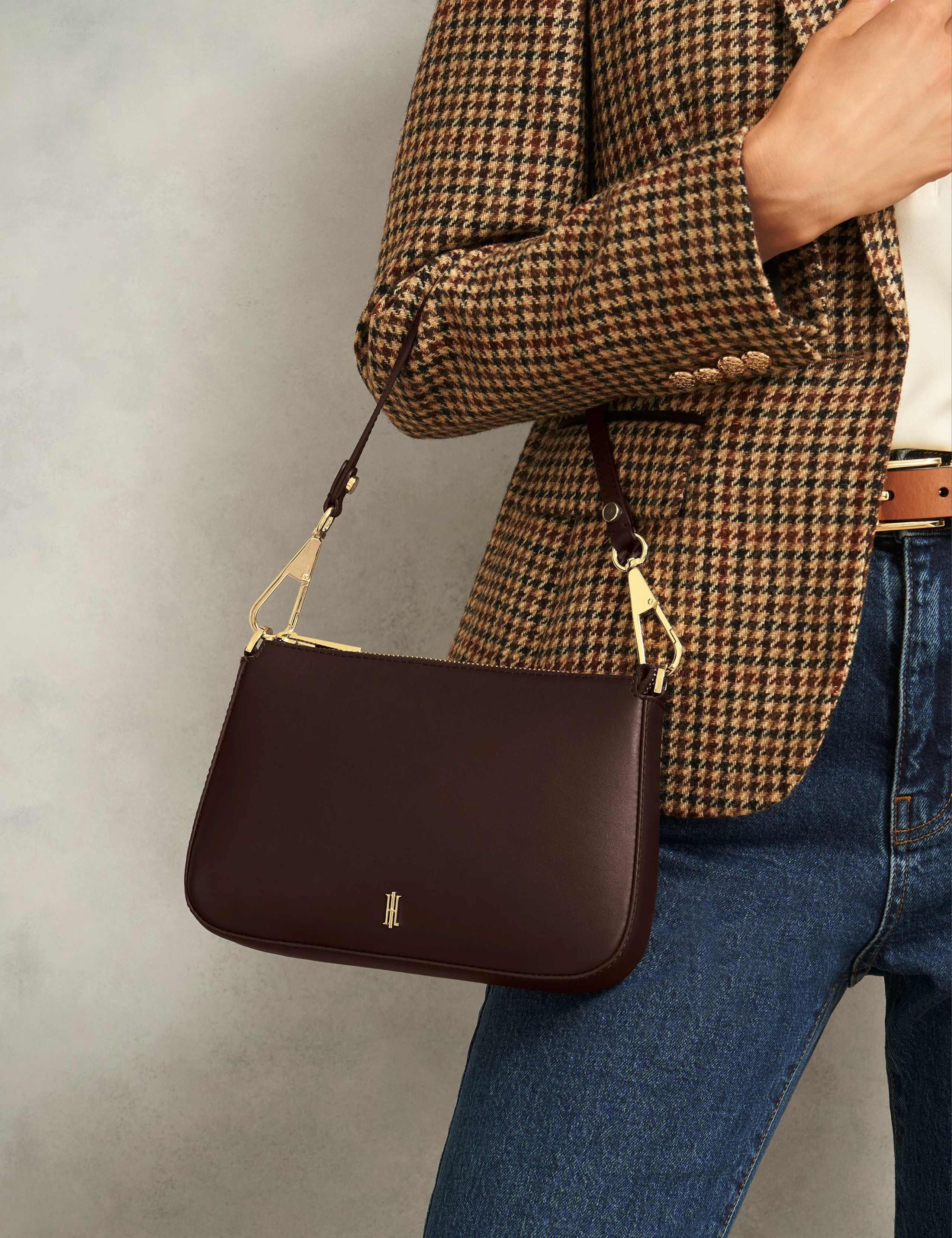Hobbs leather shoulder bag, imported from the UK