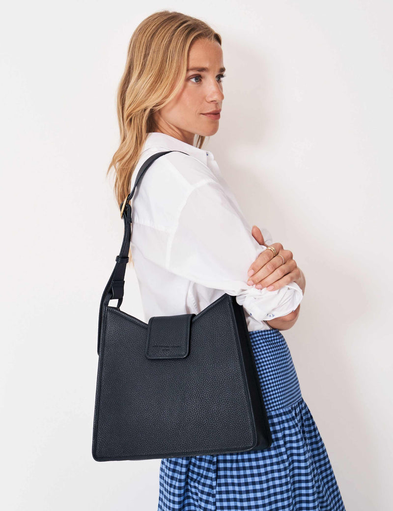 Crew Clothing leather shoulder bag, imported from the UK