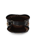 Jones Bootmaker leather shoulder bag with gold-tone hoop, imported from the UK