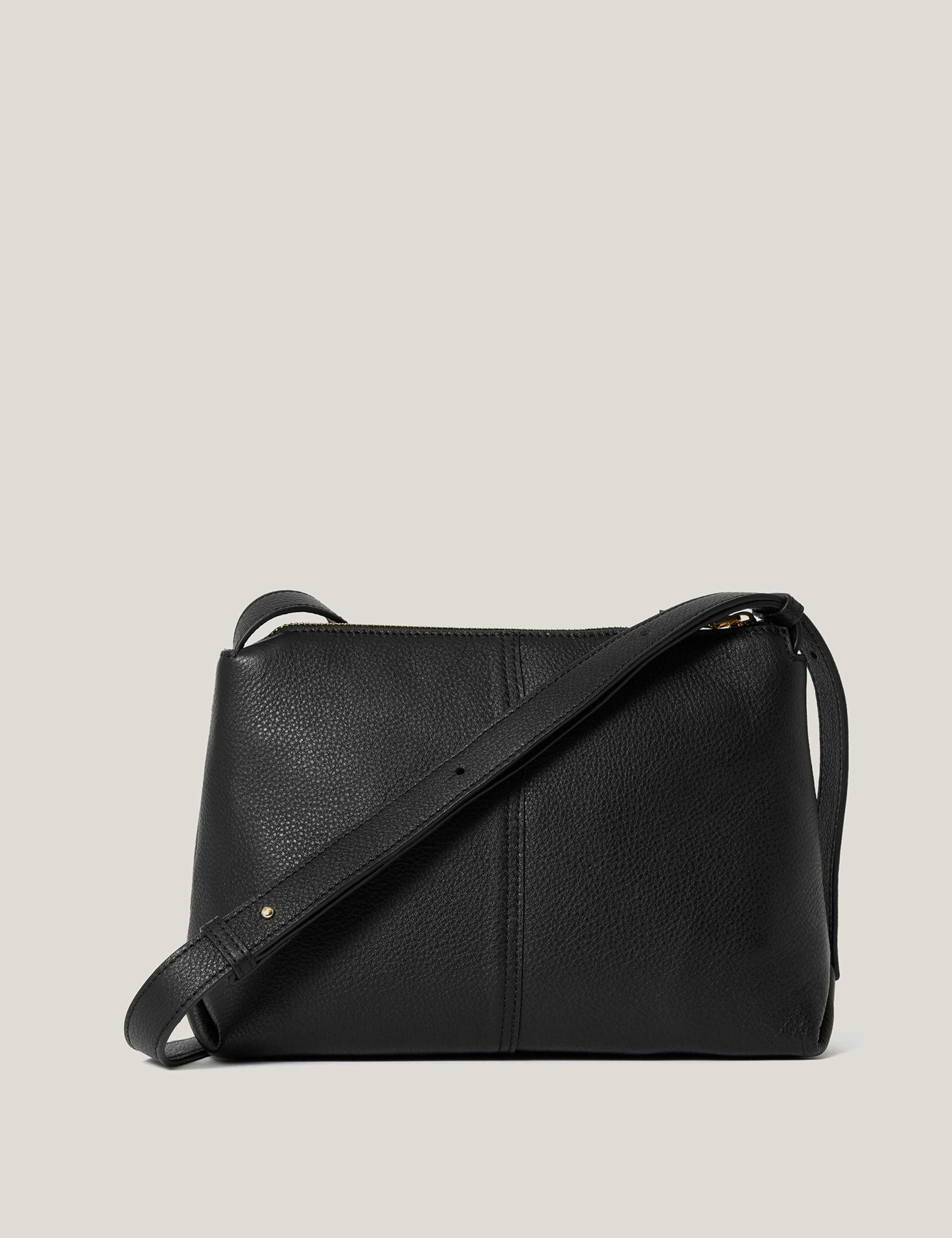 Jigsaw leather cross body bag 19x10cm, imported from the UK