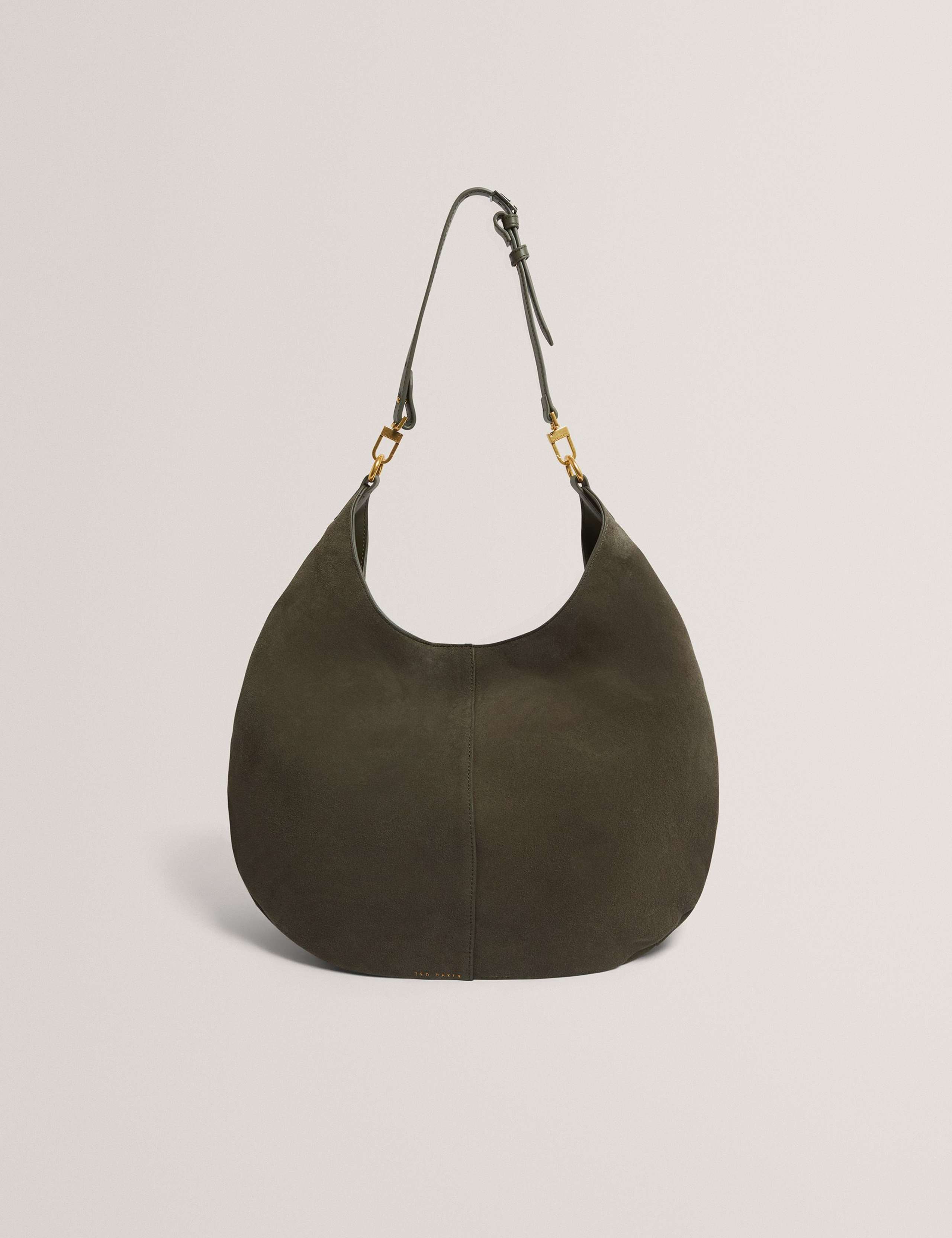 Ted Baker leather slouch shoulder bag with magnetic closure (British brand)