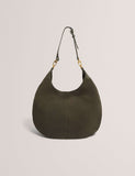 Ted Baker leather slouch shoulder bag with magnetic closure (British brand)