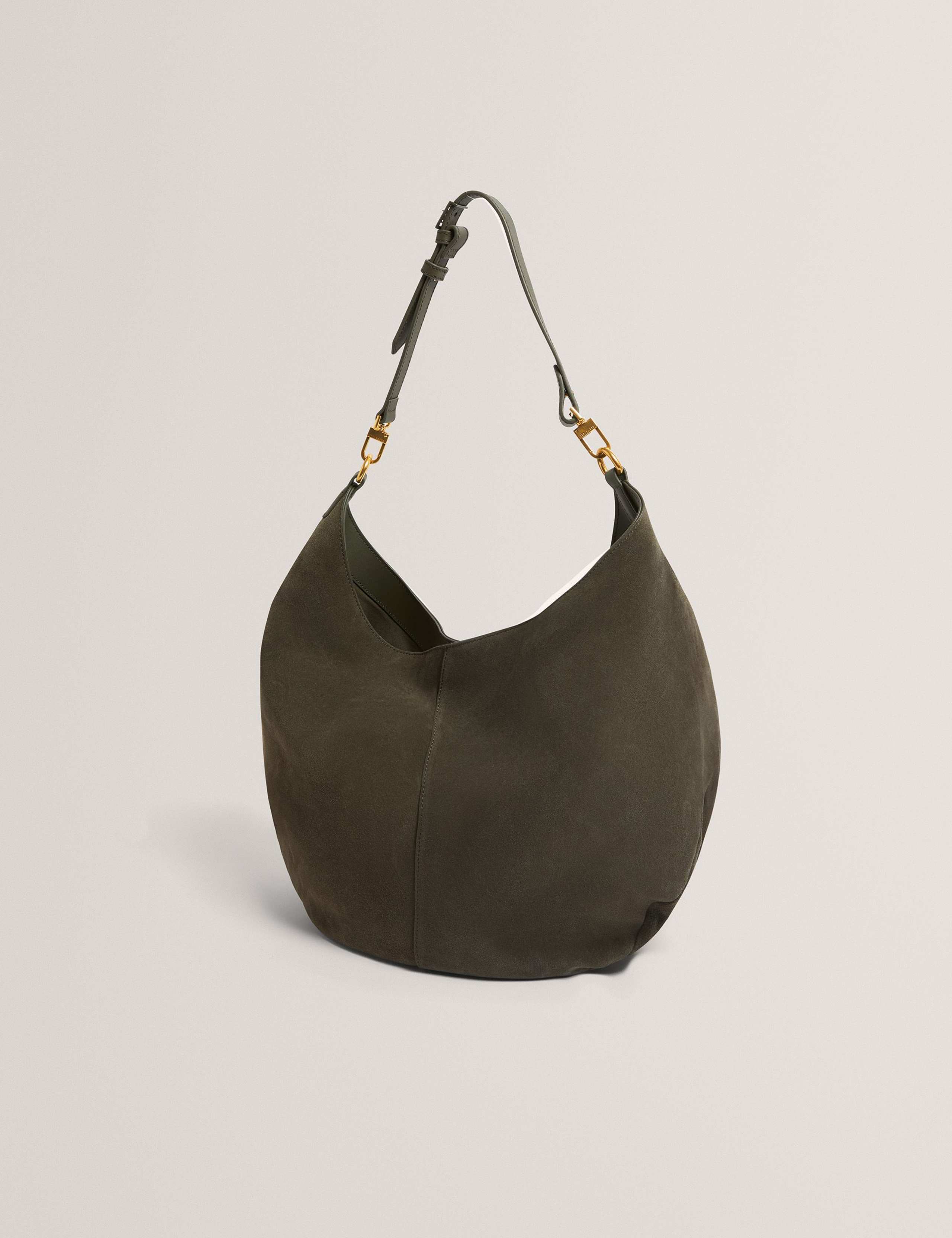 Ted Baker leather slouch shoulder bag with magnetic closure (British brand)