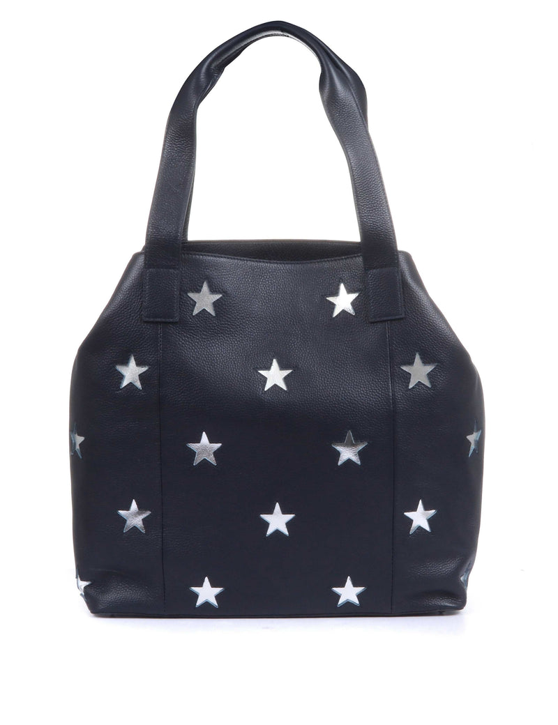 Jones Bootmaker leather tote bag with star cut-out detailing - British product