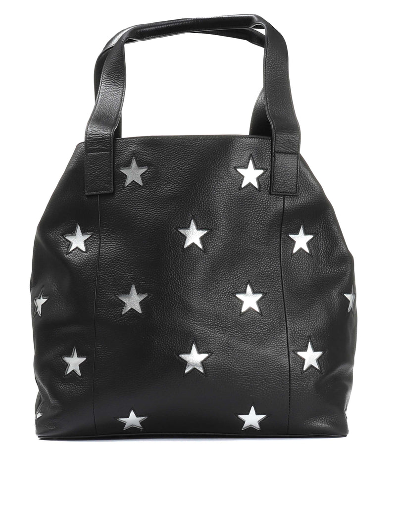 Jones Bootmaker leather tote bag with star cutouts - British product