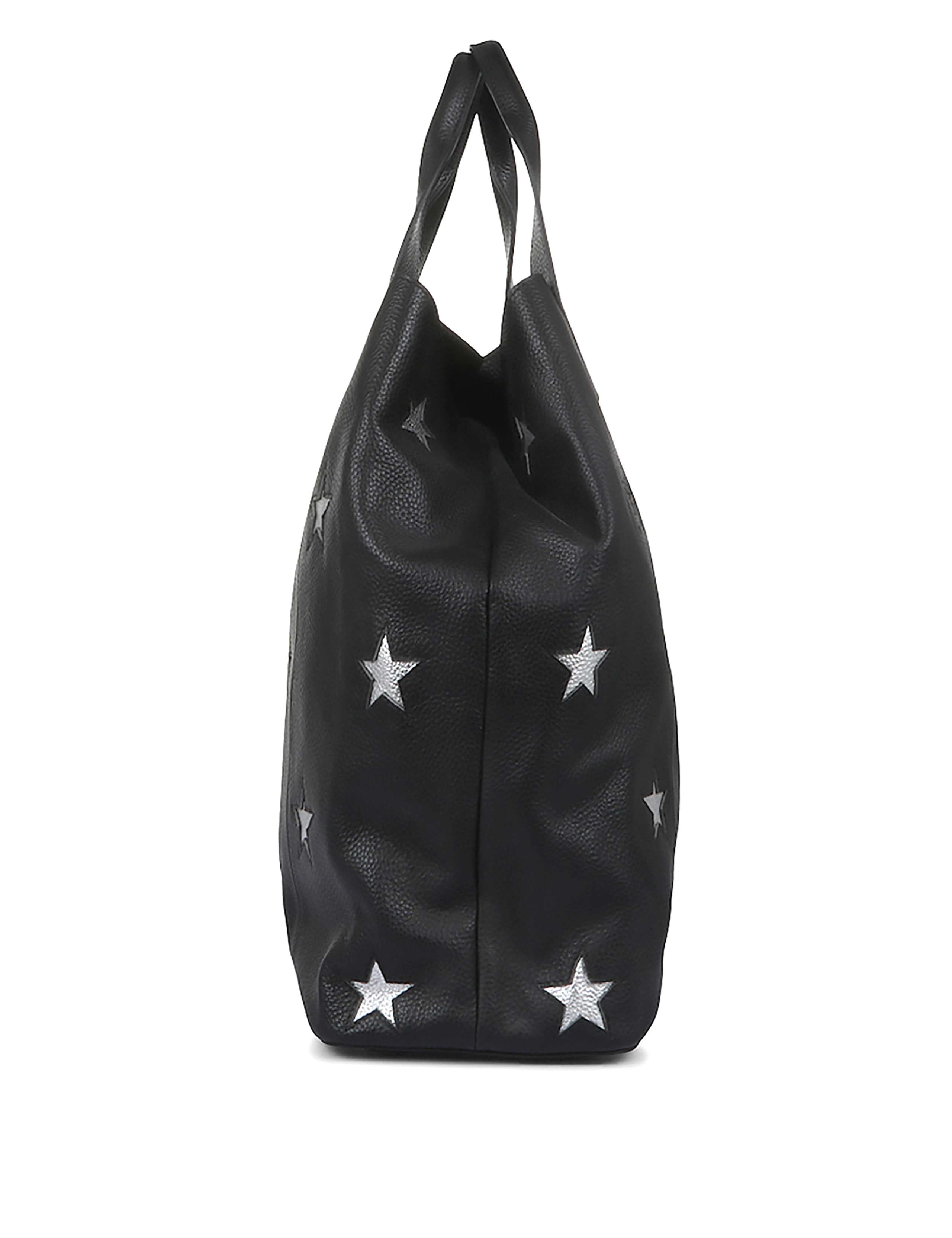 Jones Bootmaker leather tote bag with star cutouts - British product