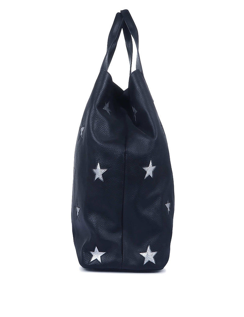 Jones Bootmaker leather tote bag with star cut-out detailing - British product