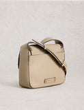 White Stuff leather satchel stitch detail cross body bag (British brand)