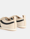 M&S Leder-Streifen-Sneakers mit Kontraststreifen, britische Version