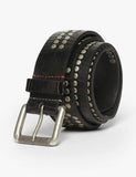 Superdry leather stud belt metallic buckle, UK version