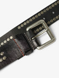 Superdry leather stud belt metallic buckle, UK version