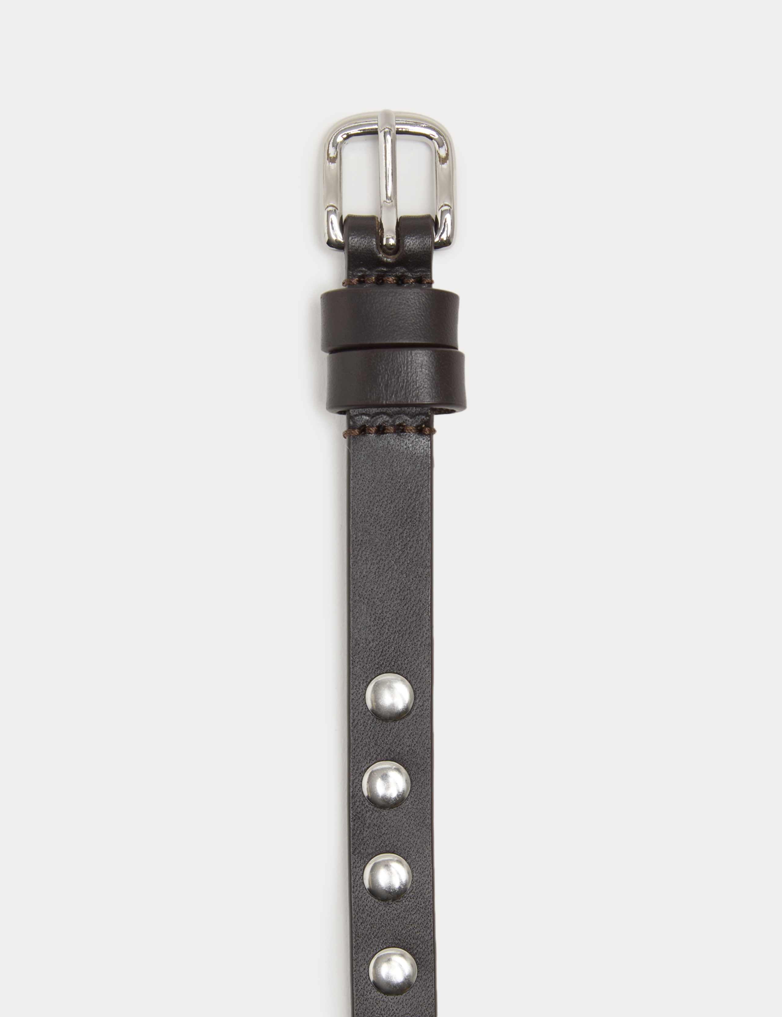 M&S leather studded skinny waist belt, UK version