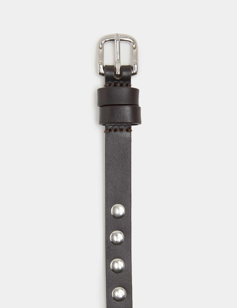 M&S leather studded skinny waist belt, UK version