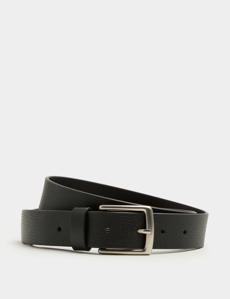 M&S leather textured belt with metal buckle, imported from the UK
