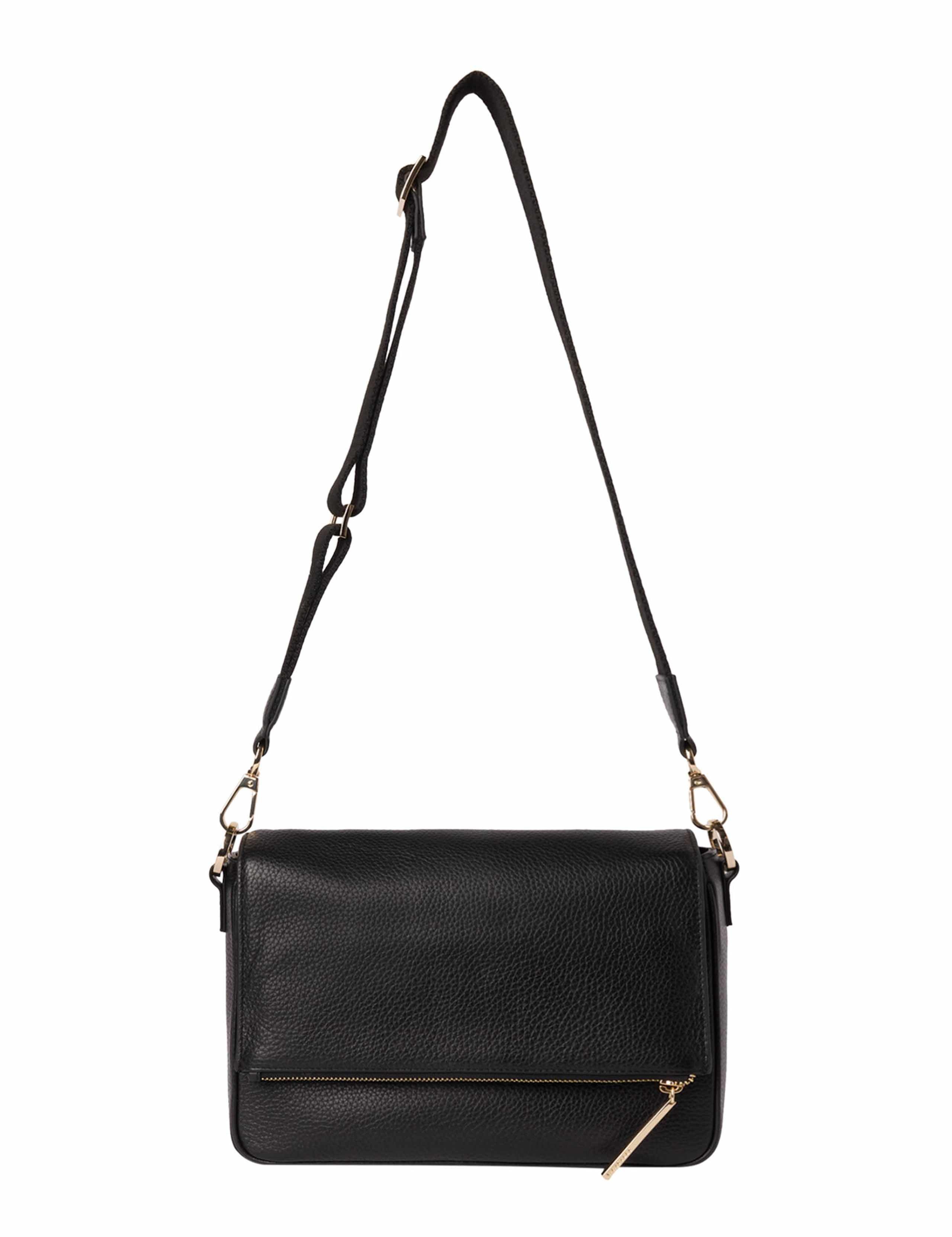 Whistles leather textured flap cross body bag, imported from the UK