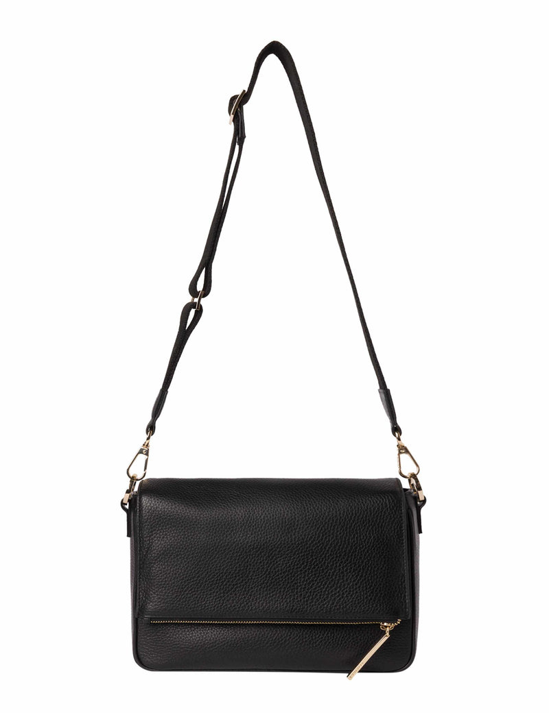 Whistles leather textured flap cross body bag, imported from the UK