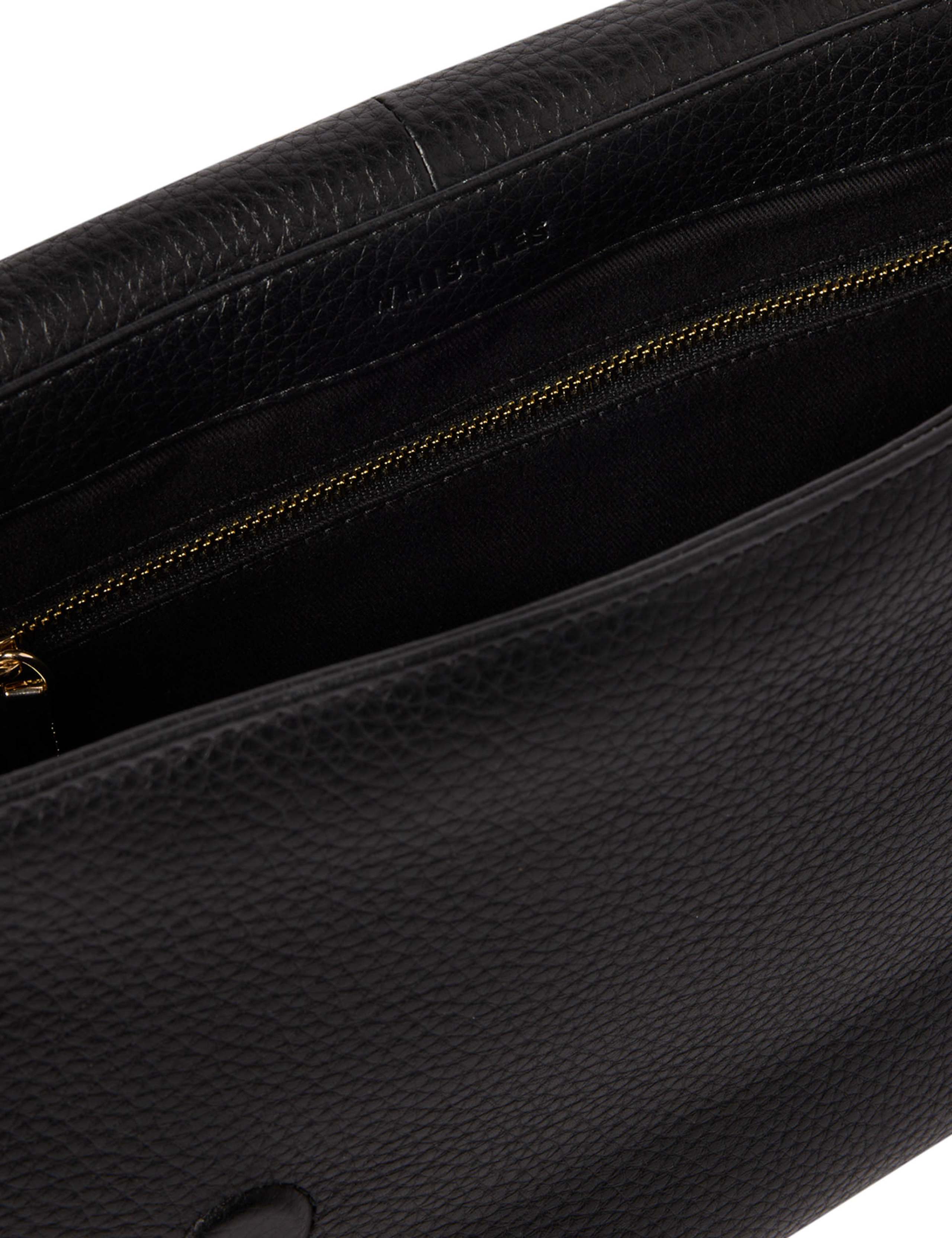 Whistles leather textured flap cross body bag, imported from the UK