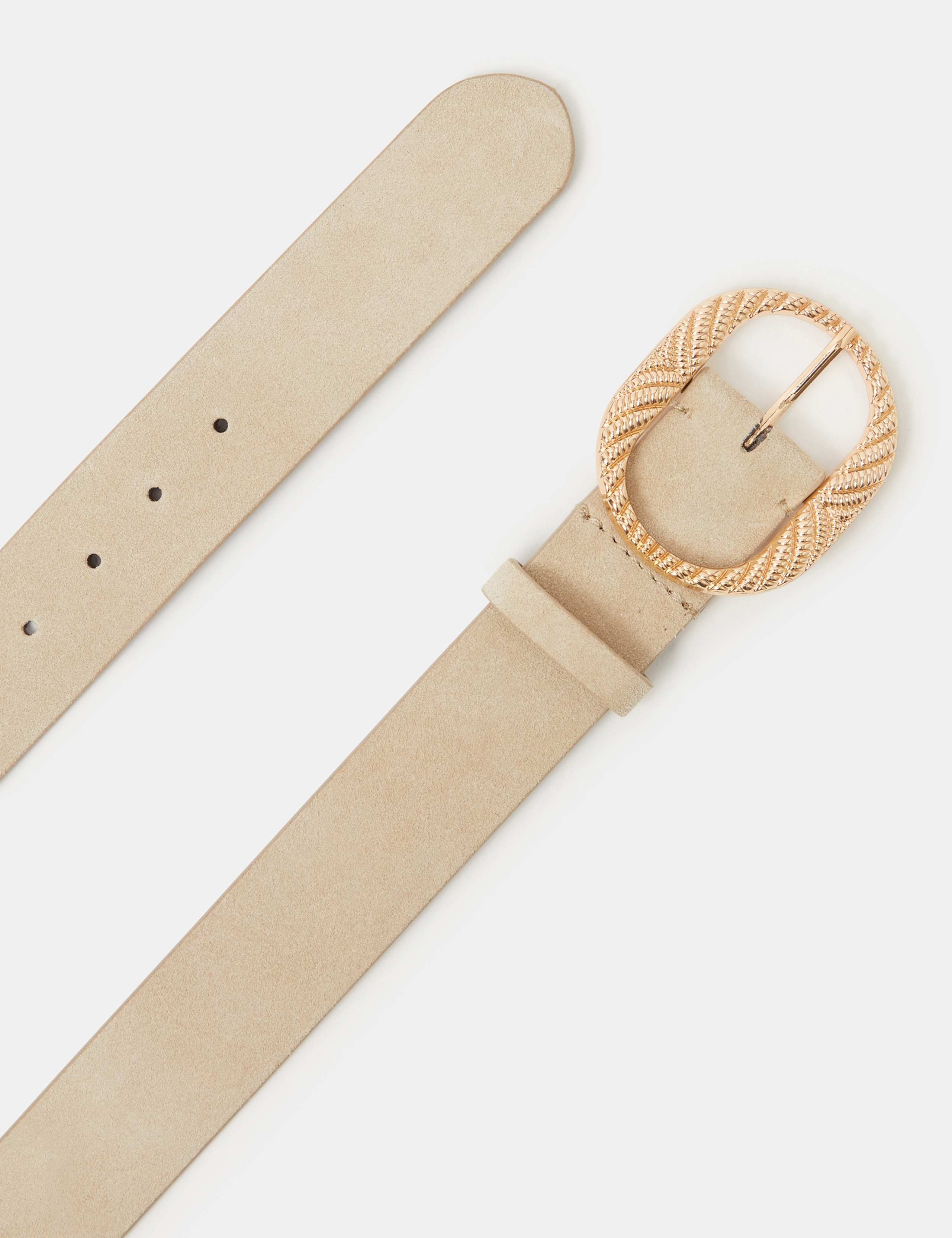 Accessorize leather waist belt oval buckle - British product