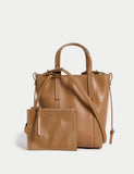 Jaeger leather handbag with cross-body strap, 135x100x180 mm, UK version