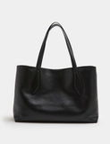 Autograph leather tote bag with magnetic fastening (British brand)