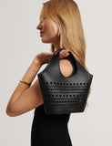 Ted Baker leather tote bag with laser-cut pattern (British brand)