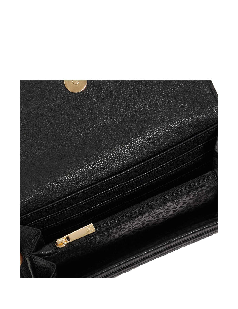 Dune London leather weave purse with gold-tone logo plaque - British product