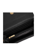 Dune London leather weave purse with gold-tone logo plaque - British product
