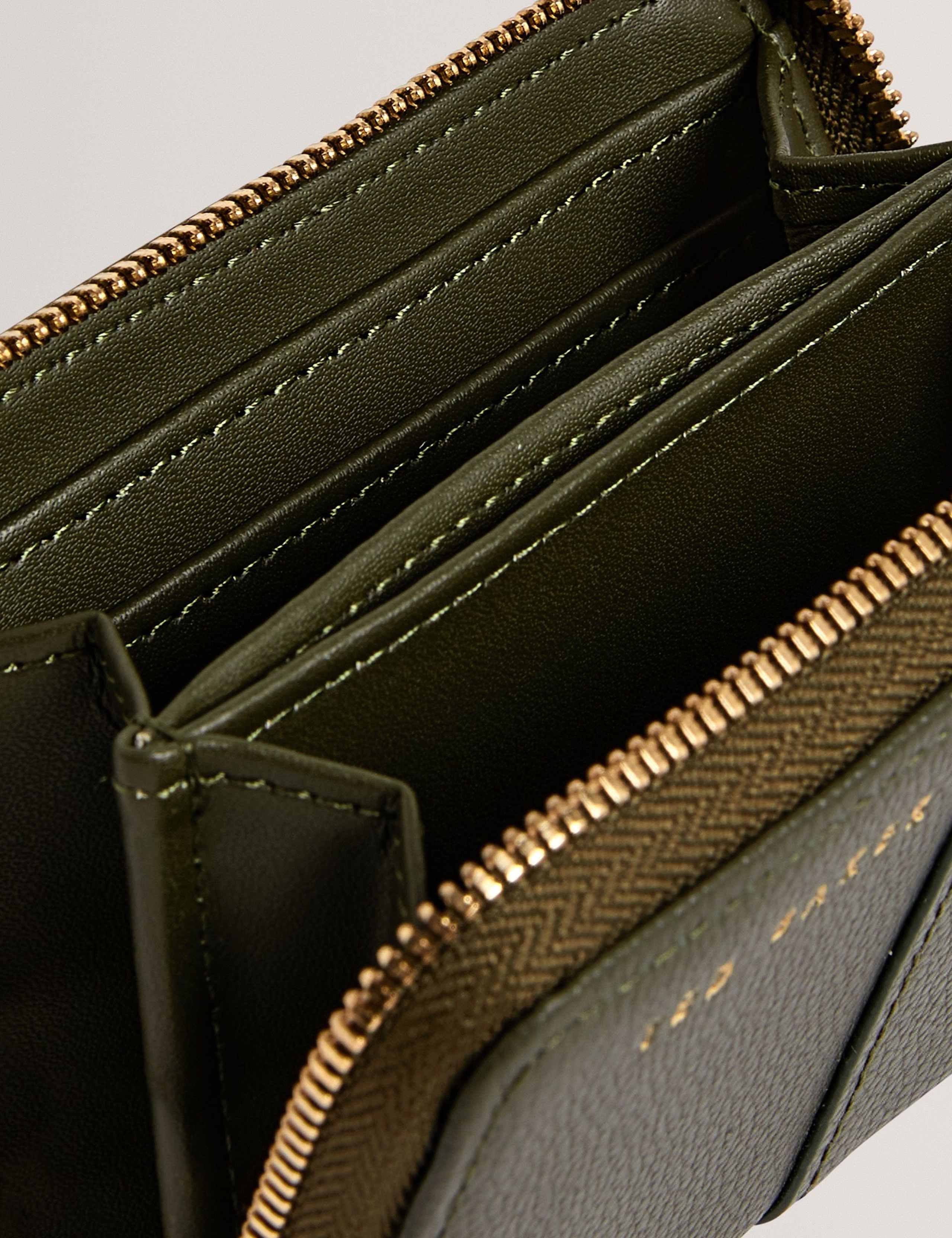 Ted Baker leather zip around purse 8cm x 11cm - British product