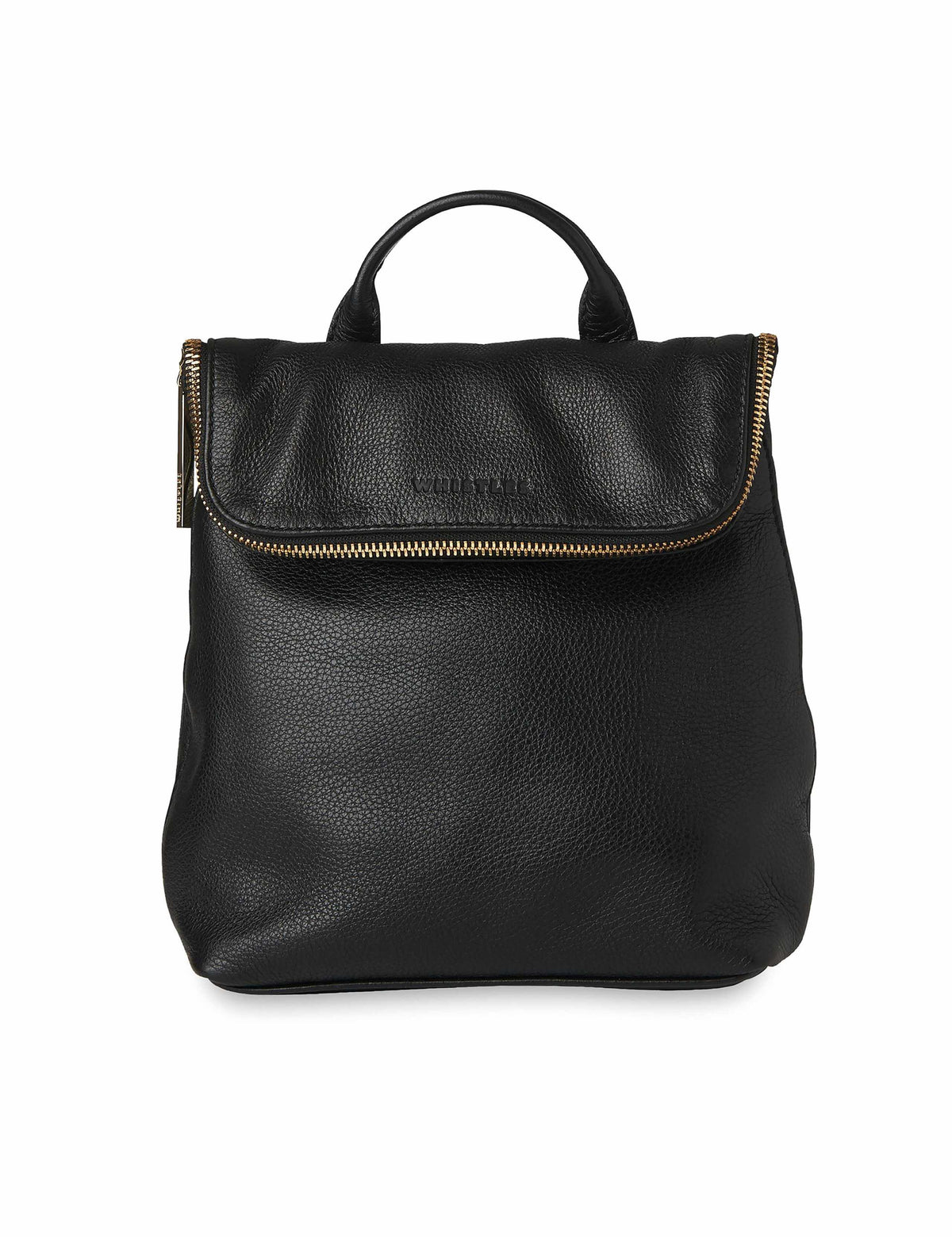 Whistles leather mini backpack with zip detail, imported from the UK