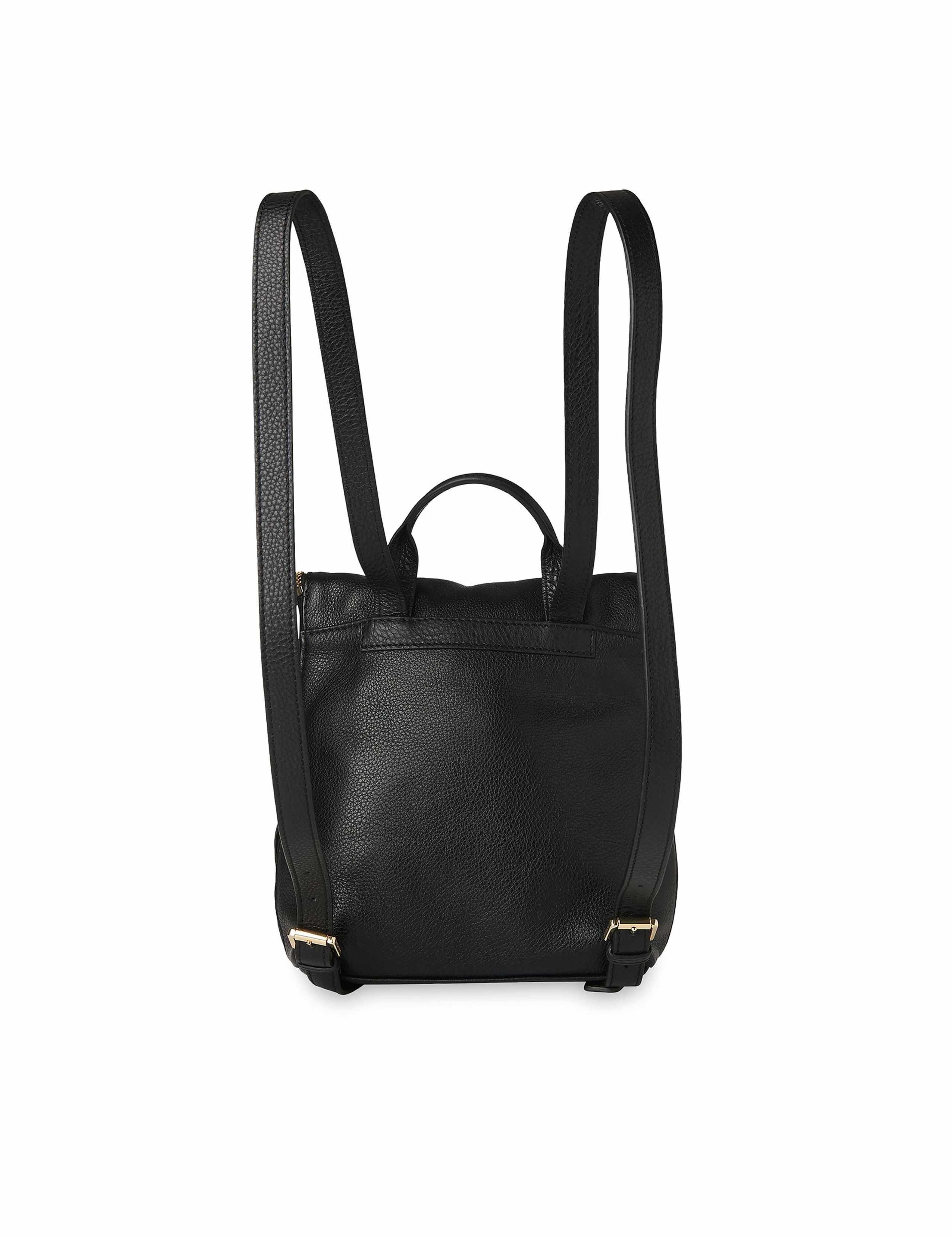 Whistles leather mini backpack with zip detail, imported from the UK