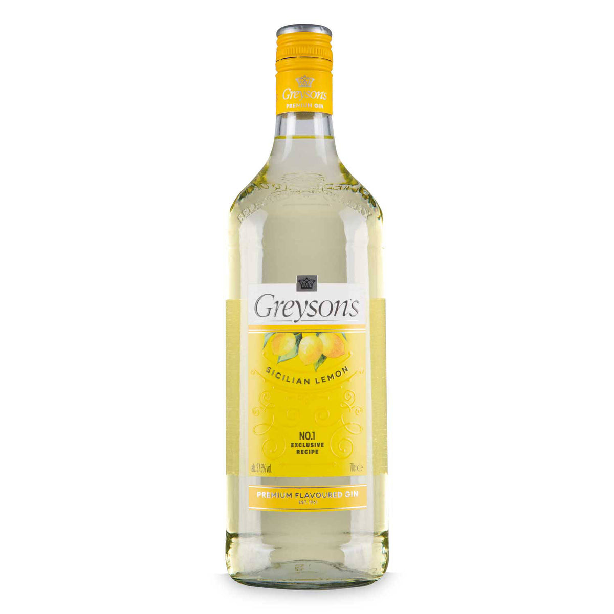 Greyson's Lemon Gin, a zesty British gin, imported from the UK